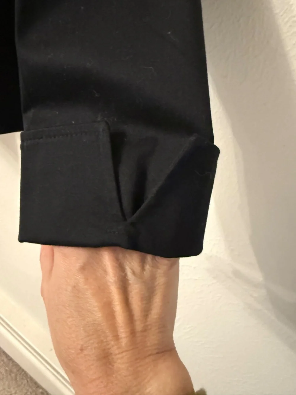 NWT‎ Chico's size 1 Open Front Cotton Moto Blazer Jacket black office